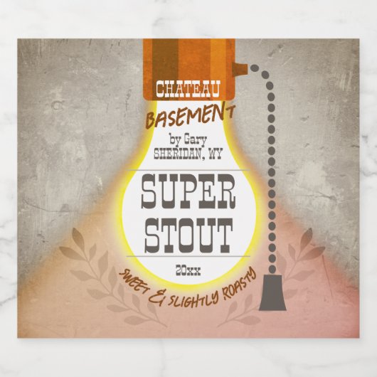 Basement homemade wijnbier cider gepersonaliseerde bier etiket (Enkel label)