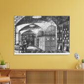 Basement van de Bank of France in Parijs, 1897 Canvas Afdruk (Insitu (Woonkamer))