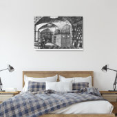 Basement van de Bank of France in Parijs, 1897 Canvas Afdruk (Insitu (Slaapkamer))