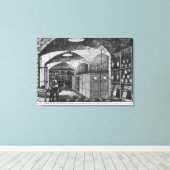 Basement van de Bank of France in Parijs, 1897 Canvas Afdruk (Insitu (Houten vloer))