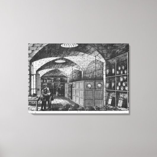 Basement van de Bank of France in Parijs, 1897 Canvas Afdruk (Voorkant)