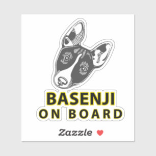 Basenji aan boord sticker