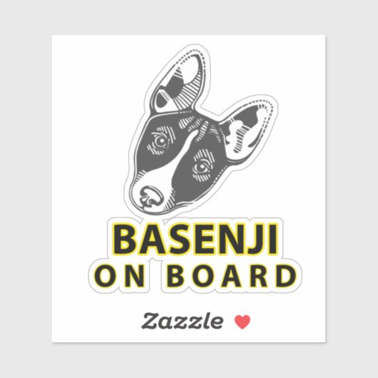 Basenji aan boord sticker (Vel)