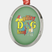 Basenji Agility Dog Metalen Ornament (Links)