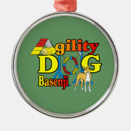 Basenji Agility Dog Metalen Ornament