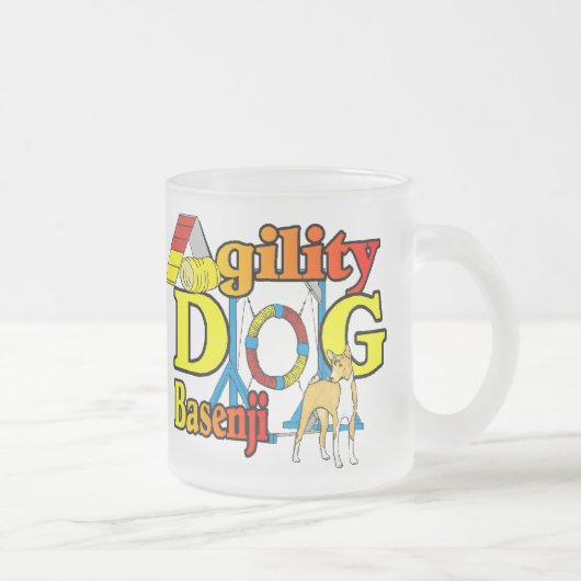 Basenji Agility Gifts Matglas Koffiemok (Rechts)