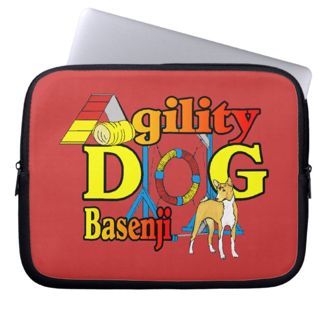 Basenji Agility Hond Laptop Sleeve (Voorkant)