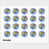 Basenji_Agility.png Ronde Sticker (Vel)