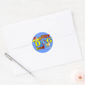 Basenji_Agility.png Ronde Sticker (Envelop)