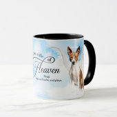Basenji Angel Dog Heaven Personalized Memorial Mok (Voorkant rechts)
