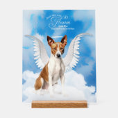 Basenji Angel hondennaam Pet Memorial Acryl Bord (Voorkant)