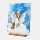 Basenji Angel hondennaam Pet Memorial Acryl Bord (Hoek)
