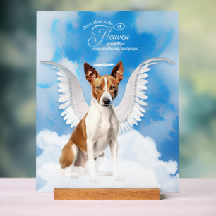 Basenji Angel hondennaam Pet Memorial Acryl Bord