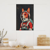 Basenji Astronaut Poster, Basenji Retro Print (Keuken)