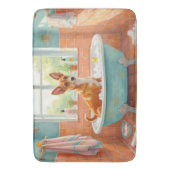 Basenji badtijd Speelse badkamer decoratie Badmat (Voorkant Verticaal)