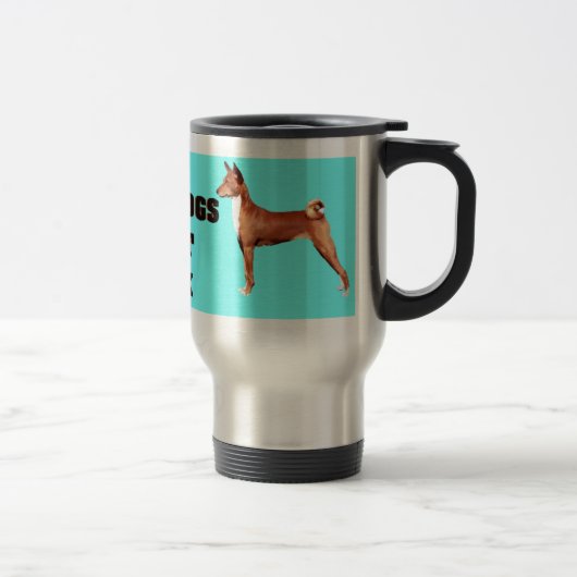 BASENJI BARK TRAVEL MUG REISBEKER (Rechts)