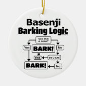 Basenji Barking Logic Keramisch Ornament (Voorkant)
