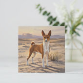 Basenji Bedankkaart (Staand voorkant)