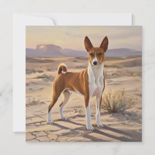 Basenji Bedankkaart (Voorkant)