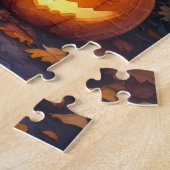 Basenji Betoverd Bos Halloween Kunstwerk Legpuzzel (Zijkant)