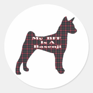 Basenji BFF-Sticker Ronde Sticker