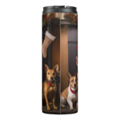 Basenji bij de Haard Kerstmis Thermosbeker (Achterkant)