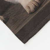 Basenji bij de open haard Kerstmis Fleece Deken (Hoek)