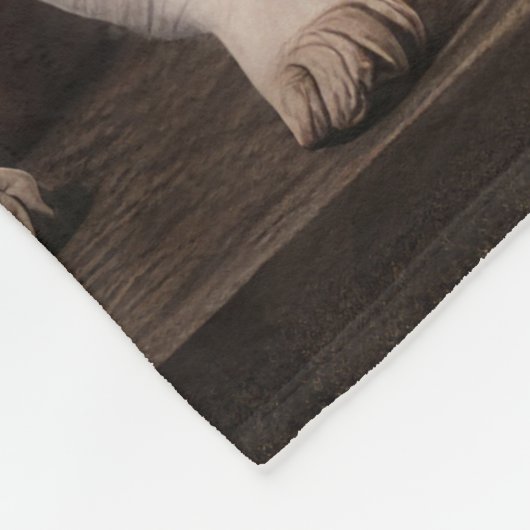 Basenji bij de open haard Kerstmis Fleece Deken (Hoek)