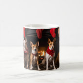 Basenji bij de open haard Kerstmis Koffiemok (Center)