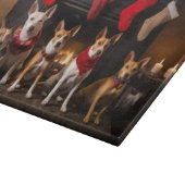 Basenji bij de open haard Kerstmis Snijplank (Hoek)