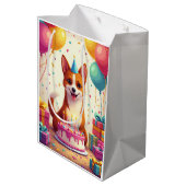 Basenji Birthday Celebration Medium Cadeauzakje (Achterkant Gekanteld)