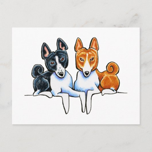 Basenji Buds Briefkaart (Voorkant)