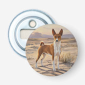 Basenji Button Flesopener (Voorkant)