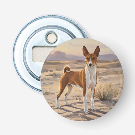 Basenji Button Flesopener (Voorkant)