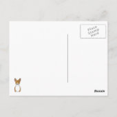 Basenji Cartoon Portrait Briefkaart (Achterkant)