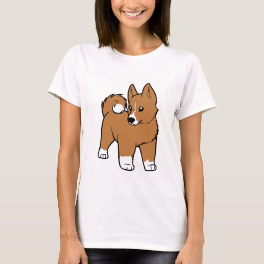 basenji cartoon t-shirt (Voorkant)