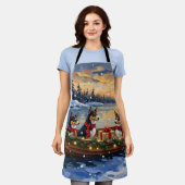 Basenji Christmas Boat Holiday Schort (Gedragen)
