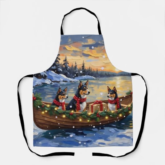 Basenji Christmas Boat Holiday Schort (Voorkant)
