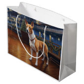 Basenji Christmas Cruise: Pawsome Holiday Delight Groot Cadeauzakje (Achterkant Gekanteld)