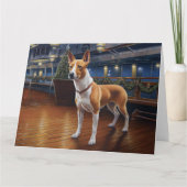 Basenji Christmas Cruise: Pawsome Holiday Delight Kaart (Voorkant)
