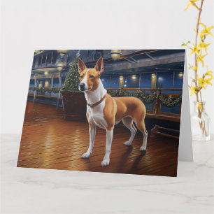 Basenji Christmas Cruise: Pawsome Holiday Delight Kaart