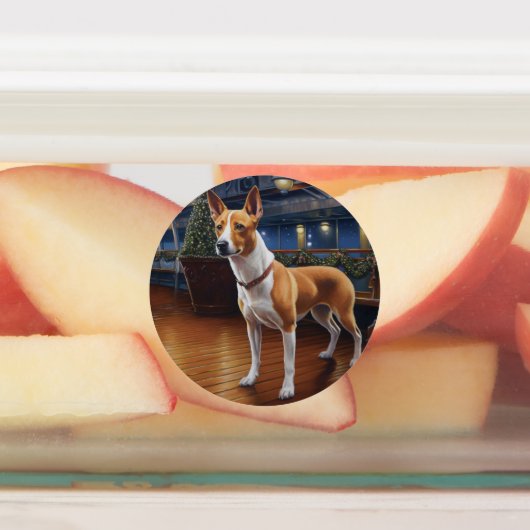 Basenji Christmas Cruise: Pawsome Holiday Delight Labels (Aangebracht)