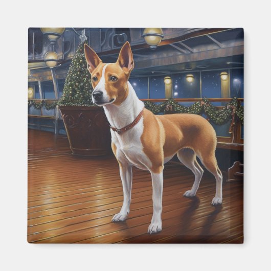 Basenji Christmas Cruise: Pawsome Holiday Delight Magneet (Voorkant)