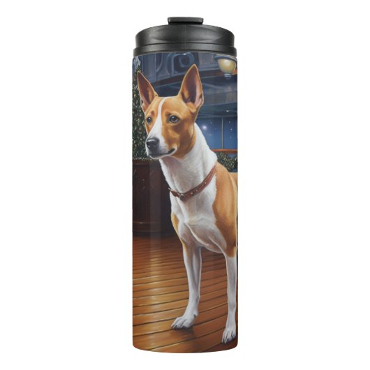 Basenji Christmas Cruise: Pawsome Holiday Delight Thermosbeker (Voorkant)