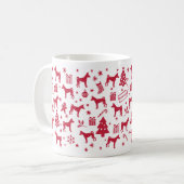 Basenji Christmas Design Koffiemok (Voorkant links)