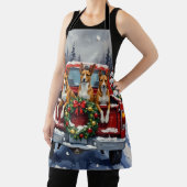 Basenji Christmas Red Truck Holiday Schort (Insitu)