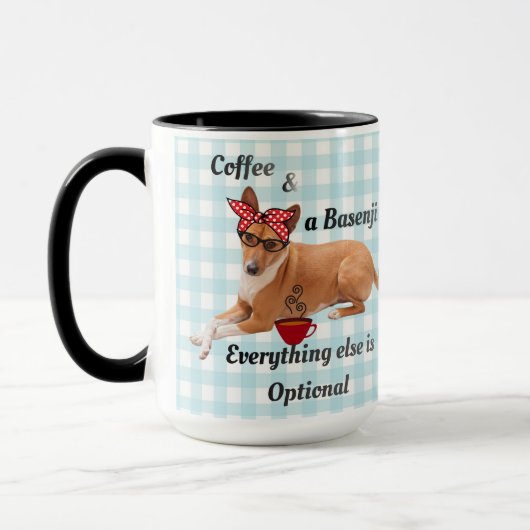 Basenji & Coffee Hondenmoeder Mok (Links)