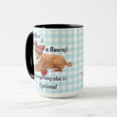 Basenji & Coffee Hondenmoeder Mok (Voorkant links)