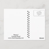 Basenji Colored Pencil Art Briefkaart (Achterkant)