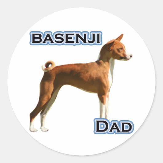 Basenji Dad 4 - Sticker (Voorkant)
